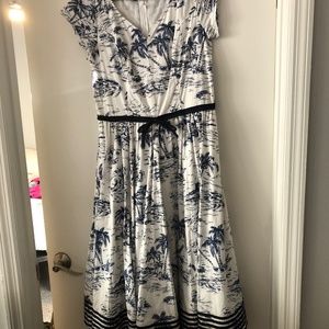 Fun 50’s eShakti Island print dress